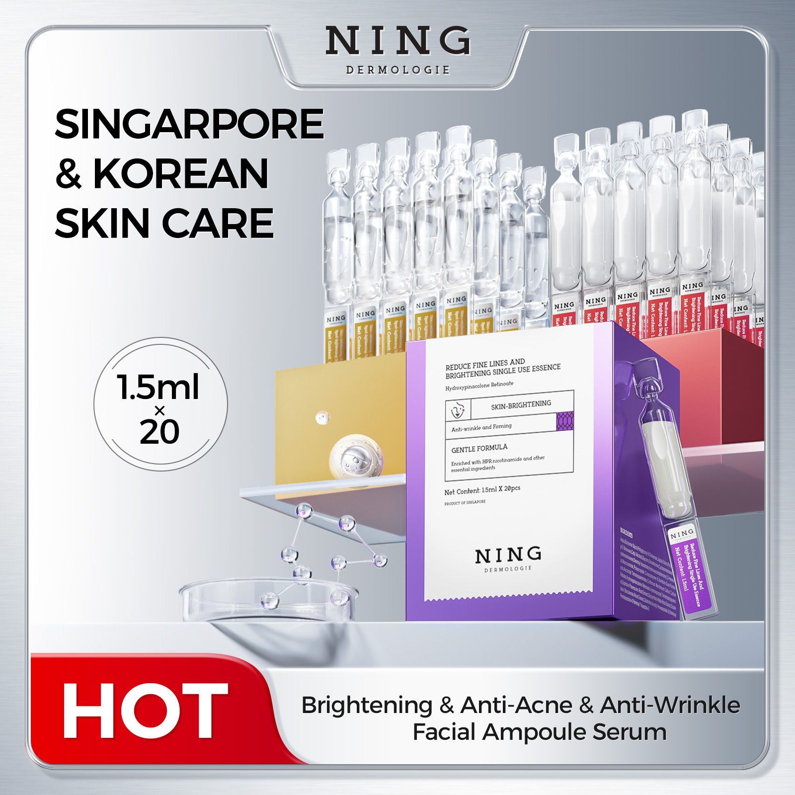Niacinamide Brightening Serum - جوهر أمبولة الوجه | تفتيح ومضاد