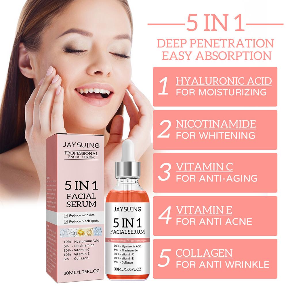 سيروم للوجه ٥ في ١ بفيتامين سي - مراجعة Niacinamide Brightening Serum وسعره