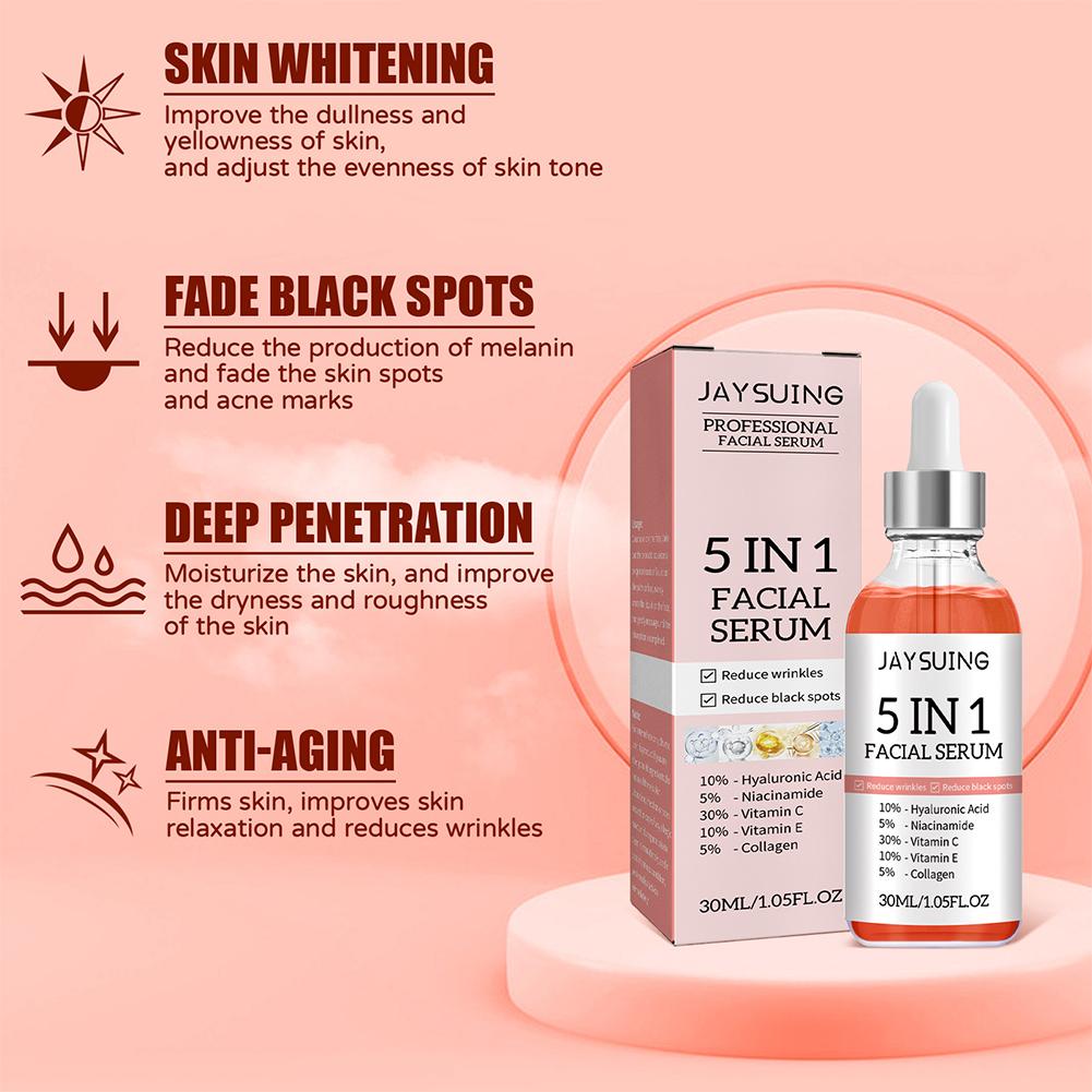 سيروم للوجه ٥ في ١ بفيتامين سي - مراجعة Niacinamide Brightening Serum وسعره